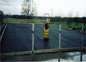 Tarmac membrane for riding arena