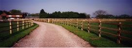 Post and rail fencing